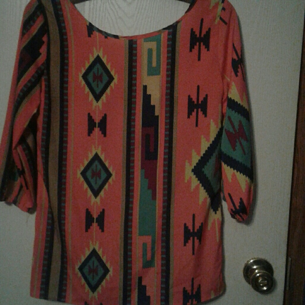 Aztec print blouse