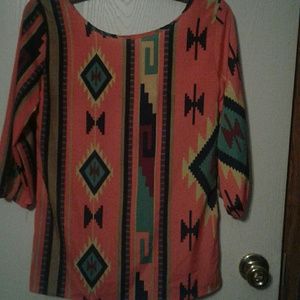Aztec print blouse