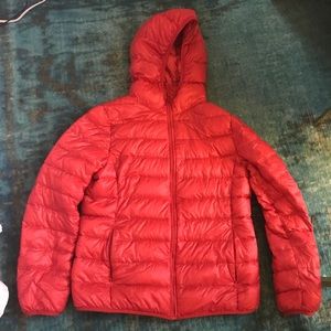 Uniqlo red puffer jacket - obo!