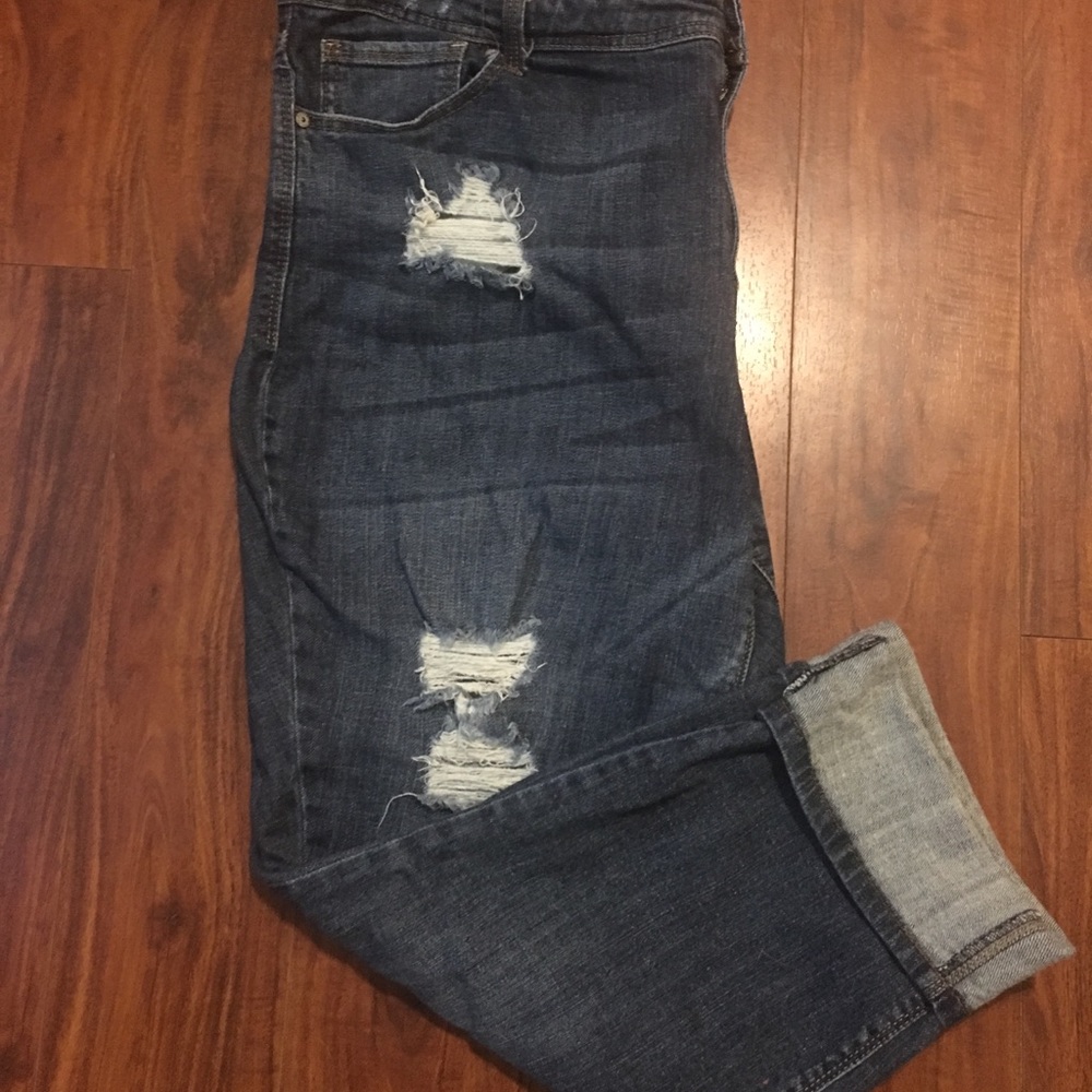 Eunina distressed cuffed jeans