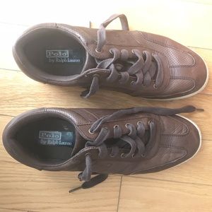 Ralph Lauren men’s brown leather athletic shoes