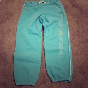 Hollister Capri Sweats, Small, Baby Blue