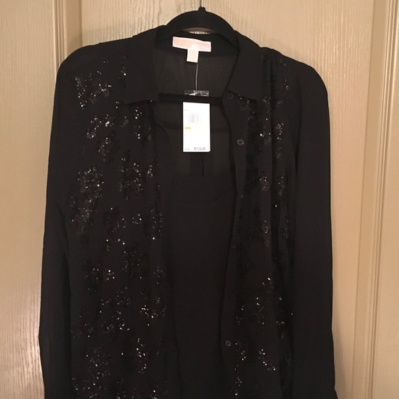 Sequin black blouse - Picture 1 of 2