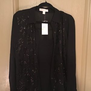 Sequin black blouse