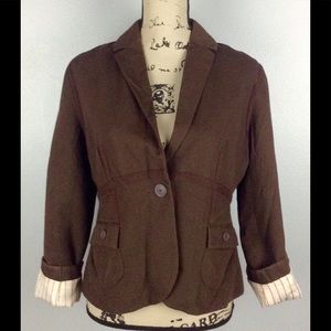CAbi "Yacht Blazer" Chocolate 525 Blazer Jacket 8