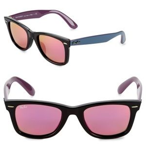 NEW colorblock Ray-Ban Wayfarer black & blue