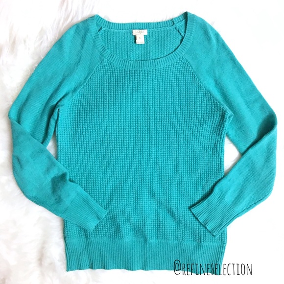 J. Crew Warmspun Waffle Wool Crewneck Sweater - Picture 1 of 6