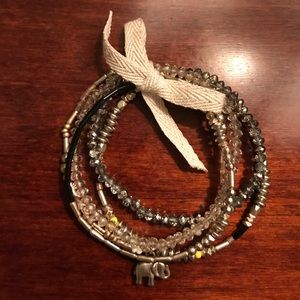 LOFT Beaded Bracelet Set with Elephant Charm
