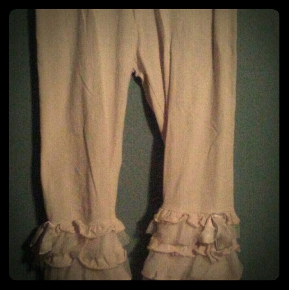 Cream colored Effie's Heart cabaret leggings