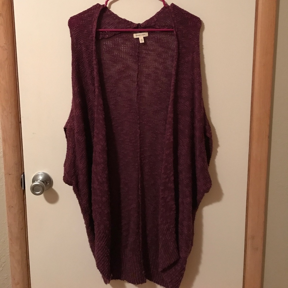 Purple cardigan