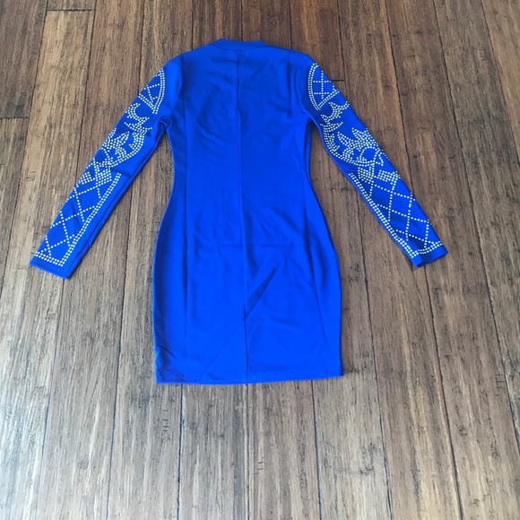 Royal Blue Studded Dress - Picture 4 of 4