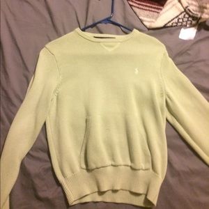 mint green polo sweater