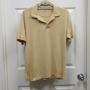 Men's light mustard yellow polo shirt