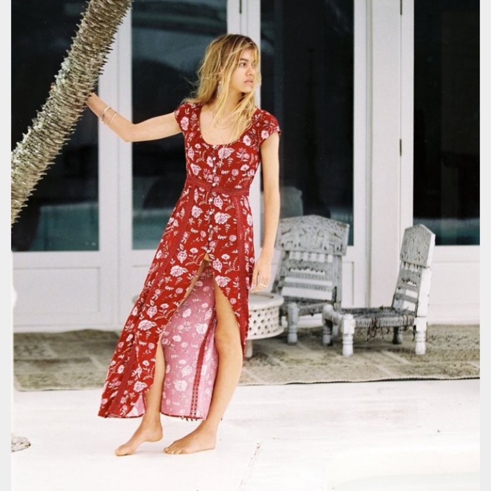 Arnhem Juniper Maxi Dress in Vintage Rouge