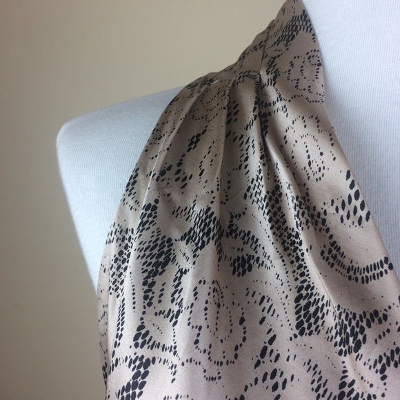 Express Sexy Halter Top Stretch Silk Lace Pattern - Picture 2 of 8