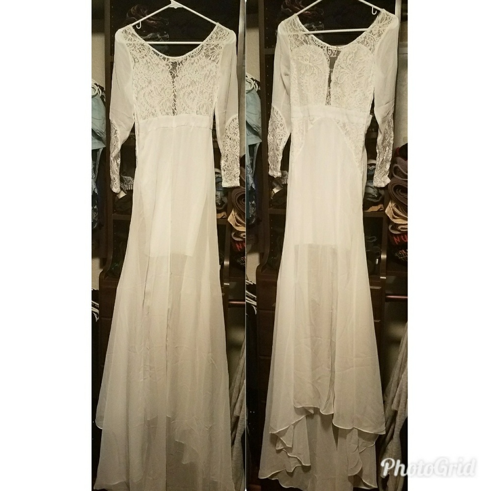 White lace dress