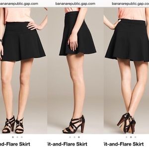 Ponte fit and flare skater skirt