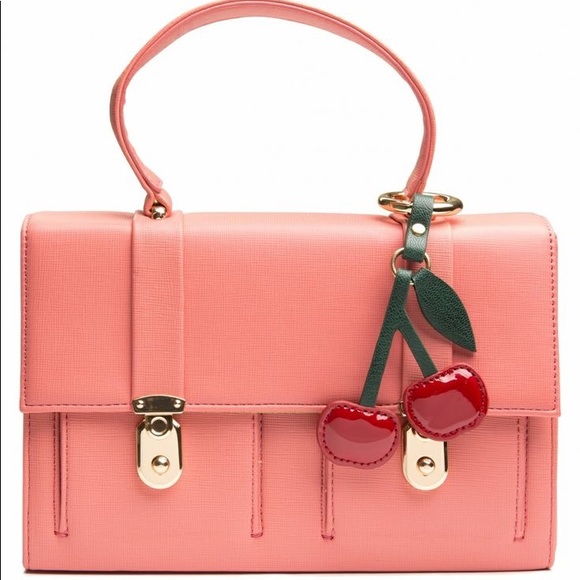 Edith&Ella Retro Vintage Inspired Cherry Charm Bag - Picture 2 of 9