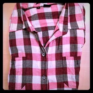 Red and black fall plaid