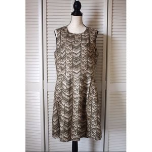 Michael Kors Safari Green Chevron Dress