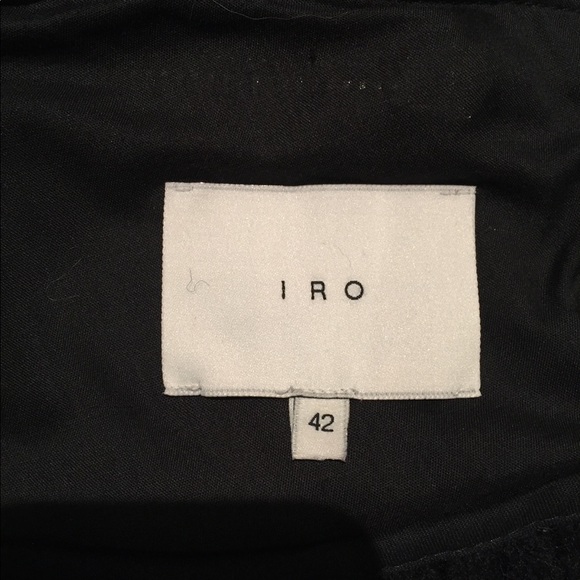 HOST PICK!!  IRO - Black Wool Open Knit Lthr Trim Moto - Picture 2 of 3
