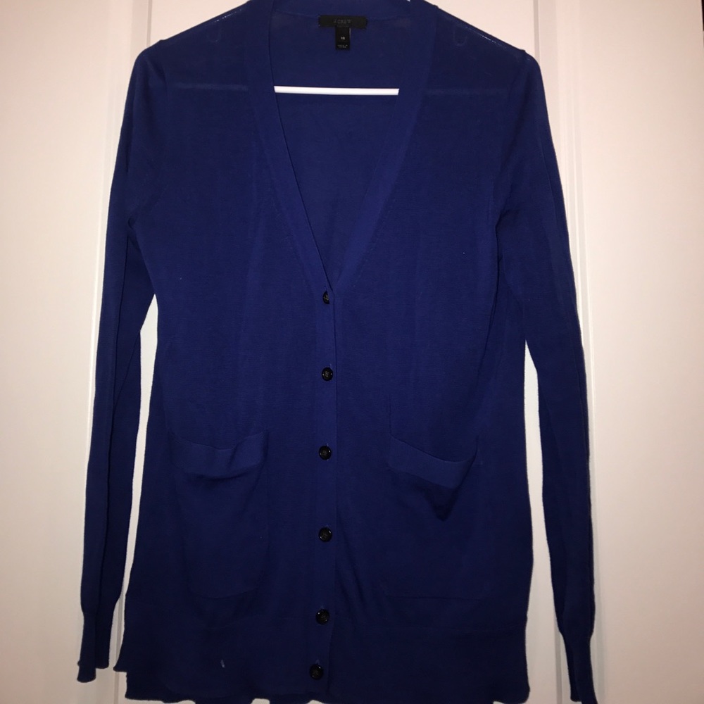 J. Crew Blue Cardigan XS