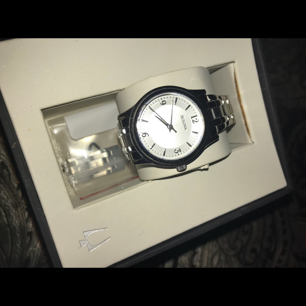 Bulova womens silver watch