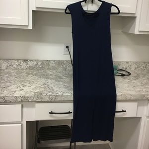 Navy blue midi dress