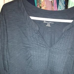 Lane Bryant pin tuck top long sleeve