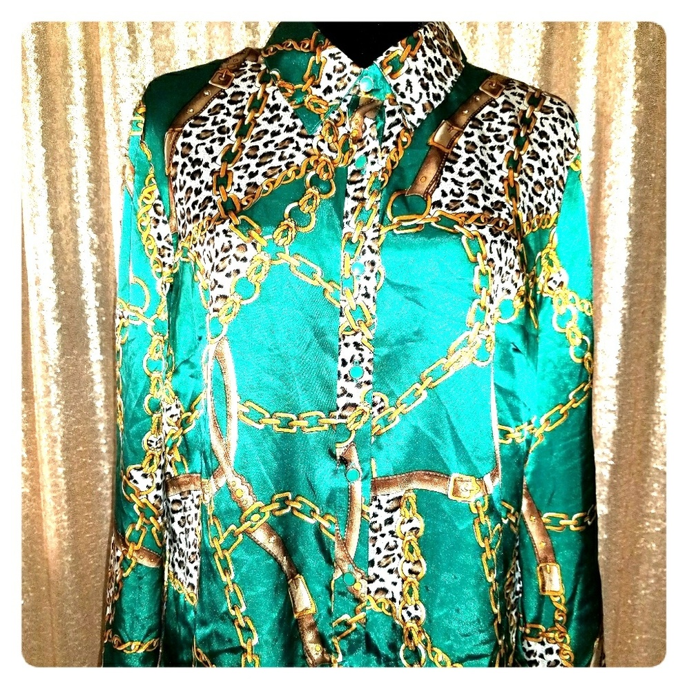 Vintage Leopard Versace Like Shirt