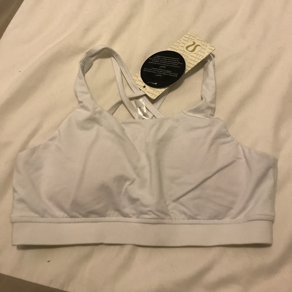 Brand new white sports bra size 6