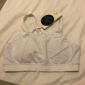 Brand new white sports bra size 6