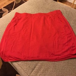Red/cotton skort