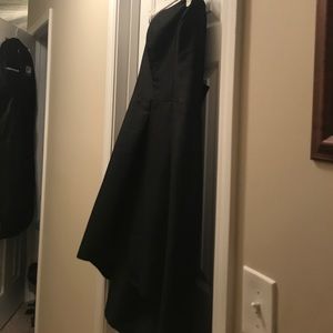 Black high low dress by Alfred Sung