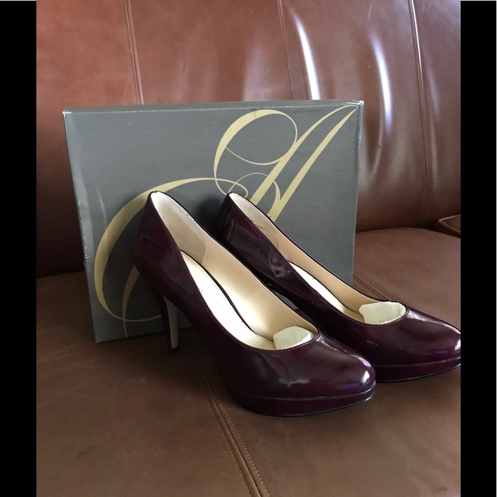 Burgundy Platform Pumps