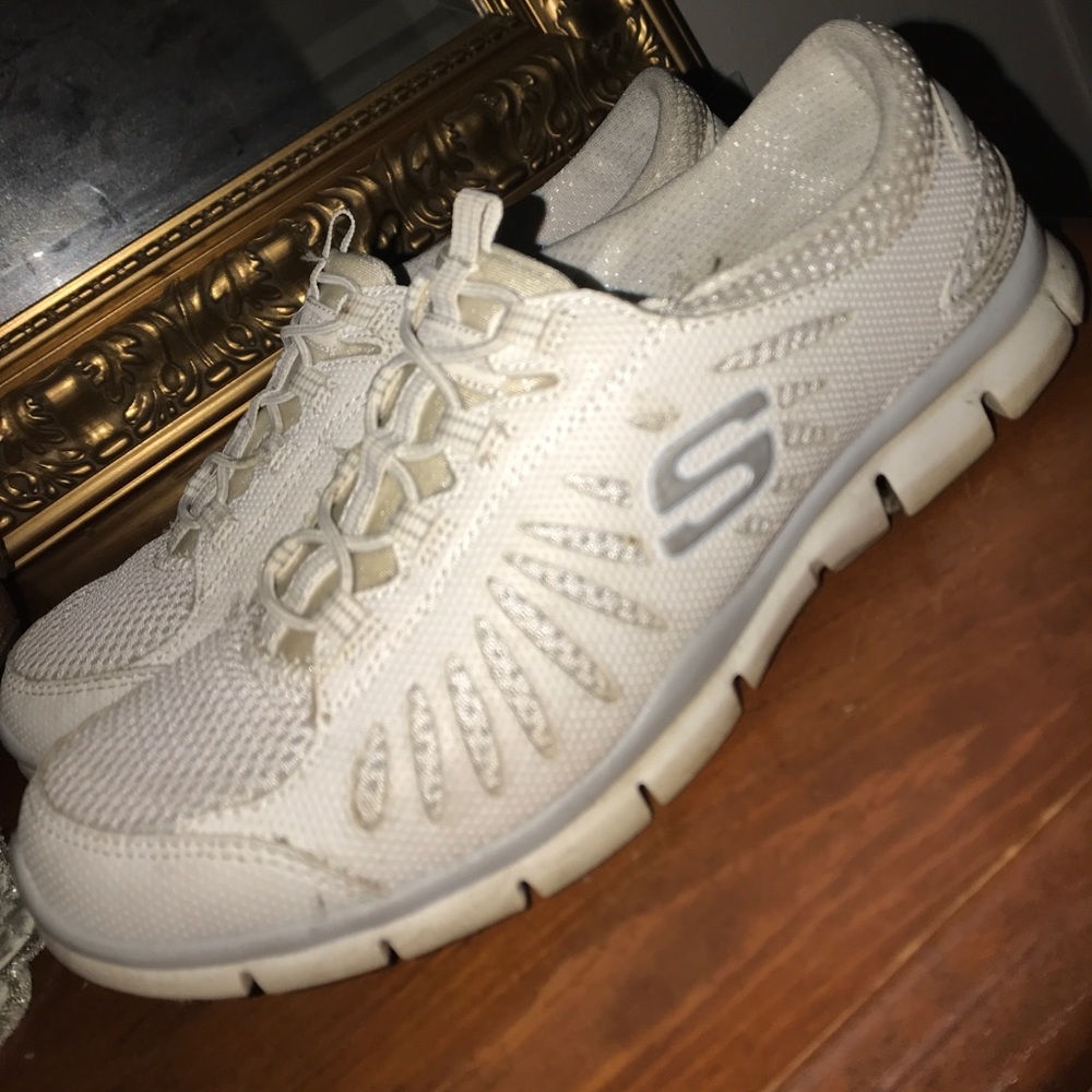 White Skechers sneakers