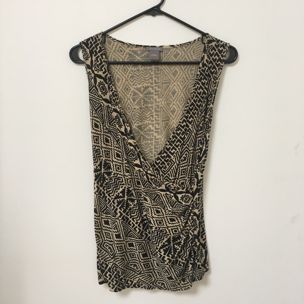 Ann Taylor Deep V Neck Tank Top