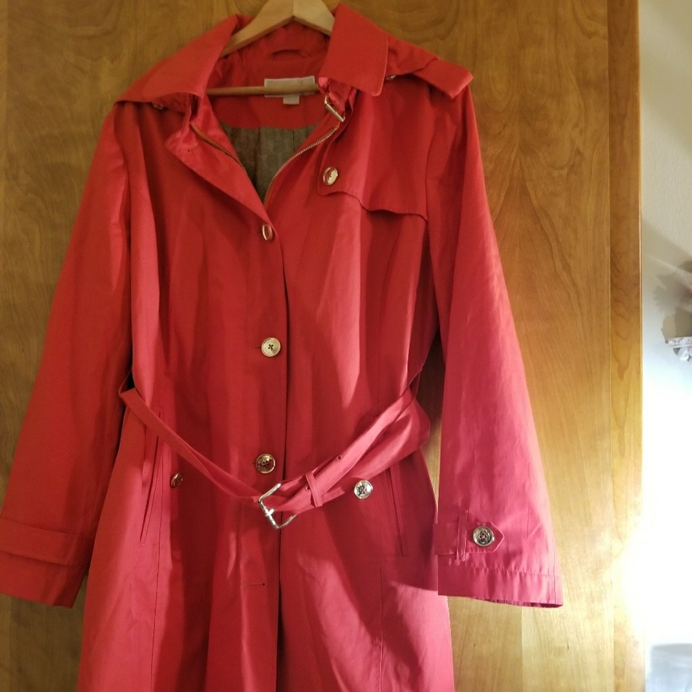 Michael Kors Orange long jacket with hood