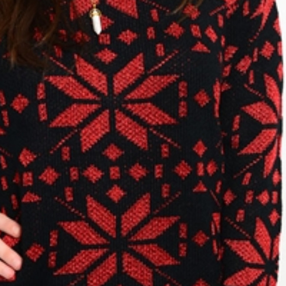 NORDIC THEMED METALLIC SWEATER - Picture 3 of 3