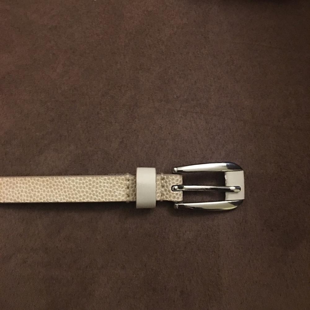 Tan, snake skin belt