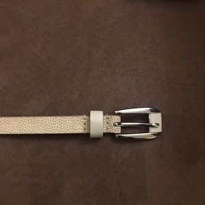 Tan, snake skin belt