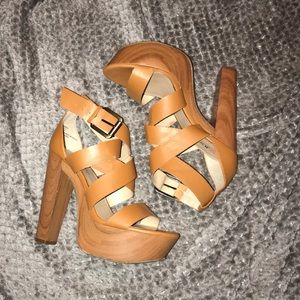 Chestnuts Wood Block Heels
