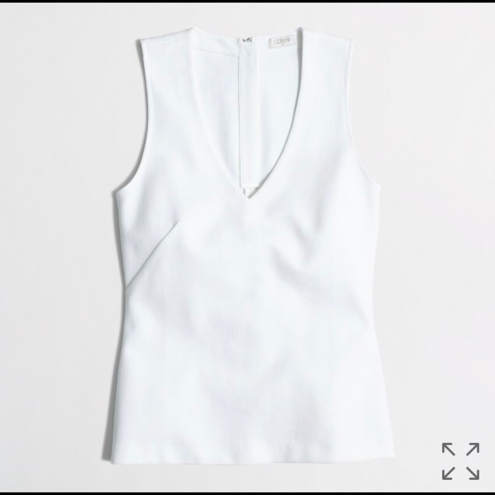 J. Crew Factory V-neck Ponte Shell Blouse