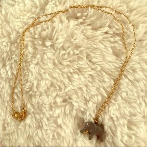 J. Crew Elephant Enamel Critter Charm Necklace
