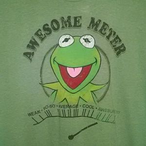 Vintage Look Kermit Awesome Meter Green Tee M