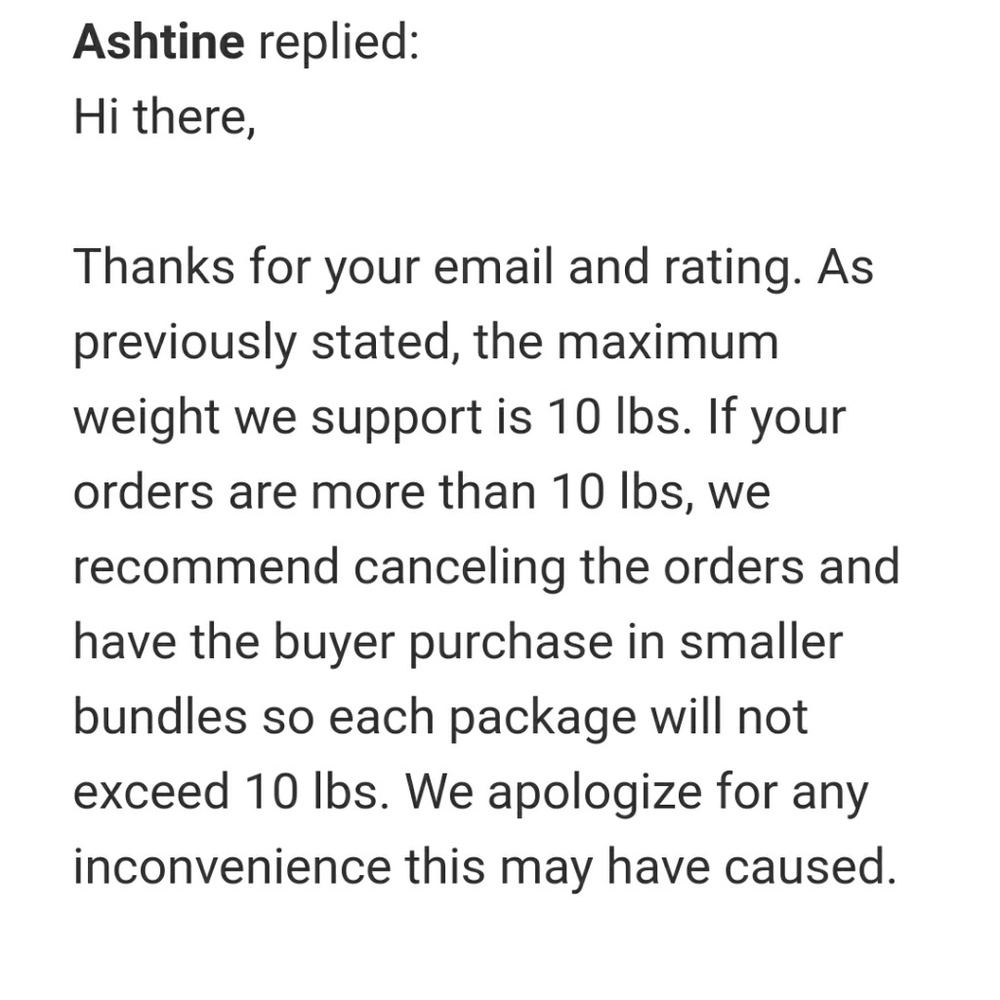 Shipping issue