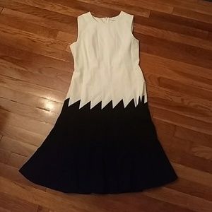 Calvin Klein black and white size 6 dress