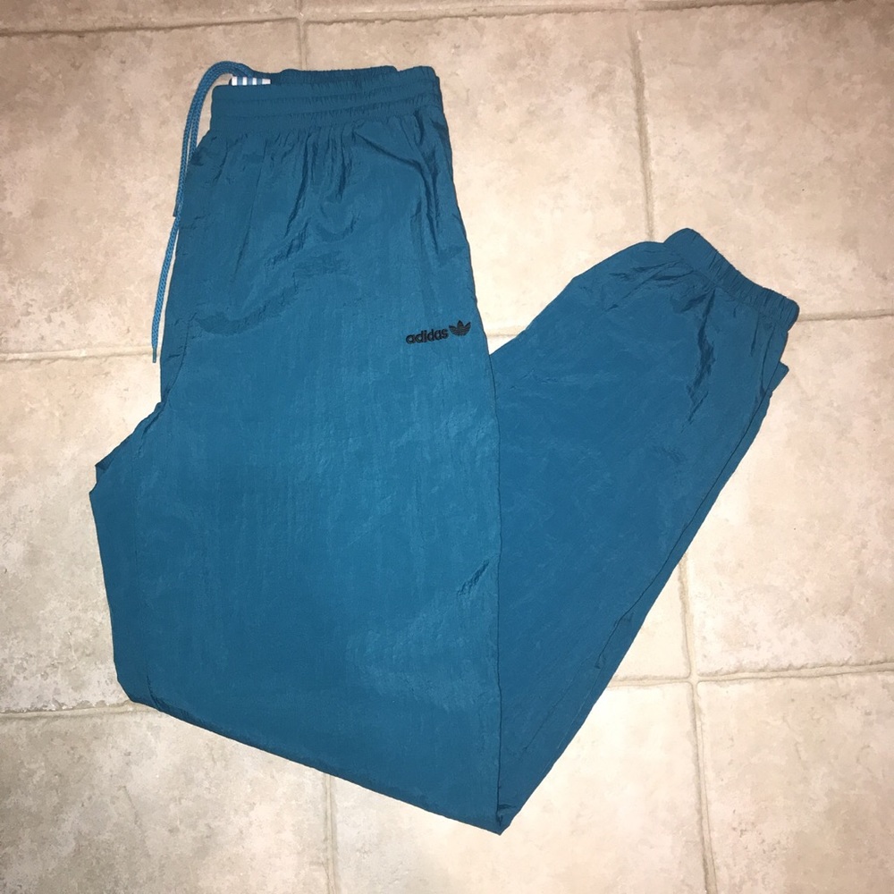 vintage adidas nylon pants men size medium