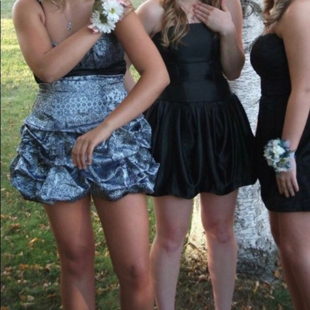 Silver and black dress