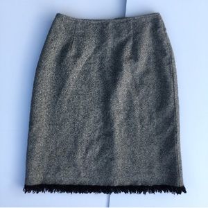J. Jill Tweed Knee Length Pencil Line Wool Skirt 4